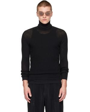 Homme Plissé Issey Miyake Unraveled Knit Jumper - Black