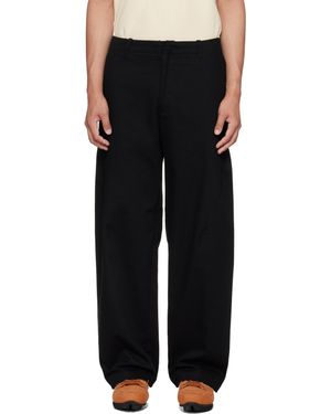 J EONGL I Heavy Cotton Cicada Trousers - Black