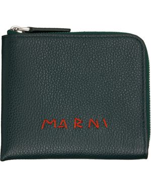Marni Zip Around Wallet - Green