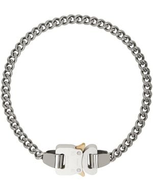 1017 ALYX 9SM Silver Metal Buckle Necklace - Metallic