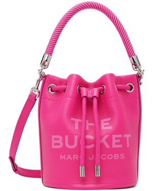 Marc Jacobs Sac seau 'the bucket' rose en cuir