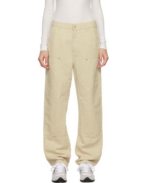 Carhartt オフホワイト Ethel ダブルニー トラウザーズ