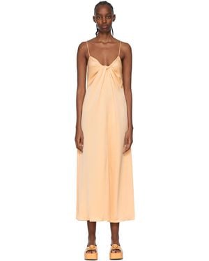 Rosetta Getty Orange Polyester Midi Dress - Black