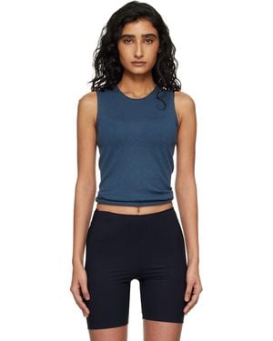 Skims Featherweight Cashmere Sleeveless Top - Blue