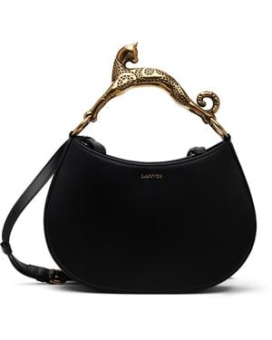 Lanvin Sac Noir En Cuir À Poignée Chat