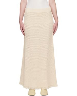Studio Nicholson Off- Rye Midi Skirt - Natural