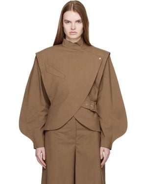 Mugler Super Fine Mela Jacket - Brown