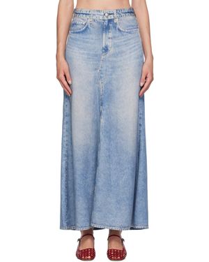Rag & Bone Jupe Fluide Bleue En Miramar