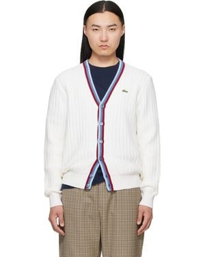 Lacoste 'French Made' Archive Re-Edition Knitted Cardigan - Multicolour