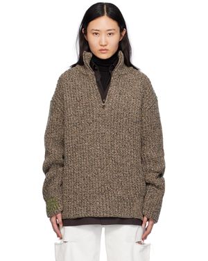 Maison Margiela ブラウン Mended セーター