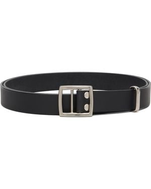 Comme des Garçons Steer Oil Smooth Holeless Belt - Black