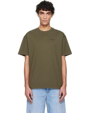 Givenchy Khaki Stamp Print T-Shirt - Green