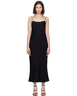 TOTEME Satin Slip Midi Dress - Black