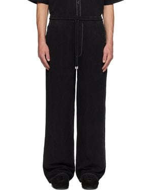 Amiri Script Linen Gd Casual Pants - Black