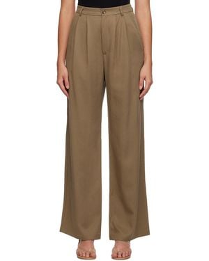 Reformation Pantalon Mason Brun Clair - Marron