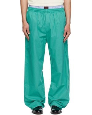 Willy Chavarria Ruff Rider Track Trousers - Green