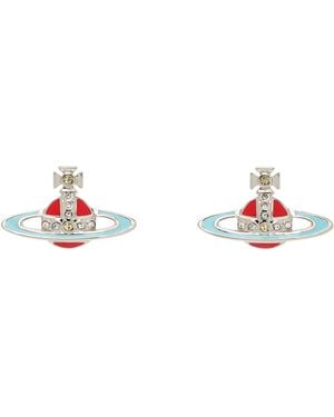 Vivienne Westwood Small Neo Bas Relief Earrings - Black