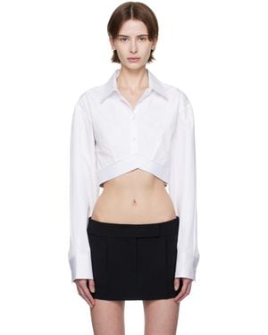 Alexander Wang ☆Crystal Hotfix 長袖 クルーネックTシャツ Alexander Wang ホワイト Crystal Hotfix 長袖 クルーネックT