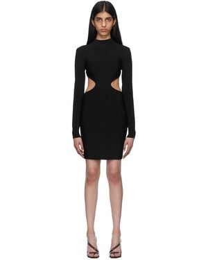 Hervé Léger Black Recycled Rayon Minidress