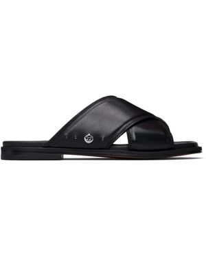 Maison Margiela Tabi Numbers Crossed Sandals - Black