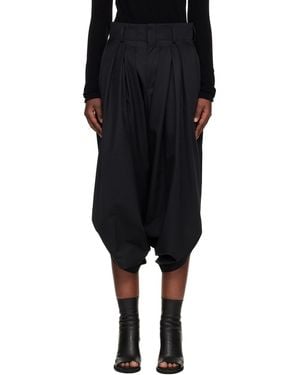 Comme des Garçons Polyester Wool Gabardine Trousers - Black