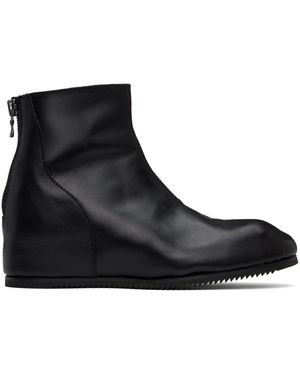 Julius Concealed Wedge Leather Ankle Boots - Black