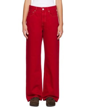 Ami Paris Jean Ample Rouge