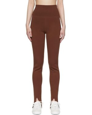 Victoria Beckham Brown Body Split Front leggings