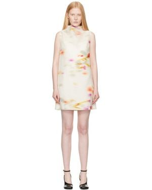 Ferragamo Off- Blossom Flower Reversible Minidress - Black