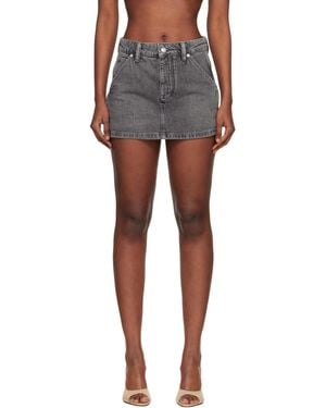 Alexander Wang Denim Carpenter Mini Skort - Black