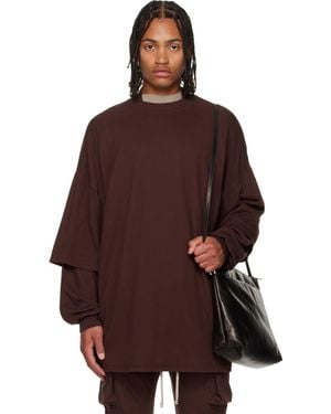Rick Owens Burgundy Concordians Tommy Hustler Sweatshirt - Brown
