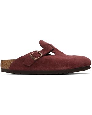 Birkenstock Burgundy Narrow Boston Loafers - Red