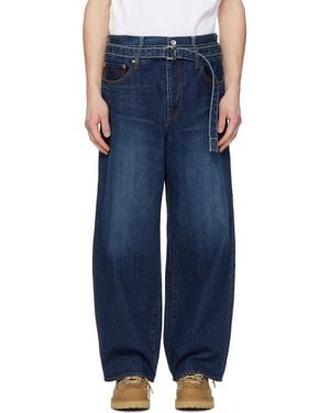 Sacai Belted Jeans - Blue