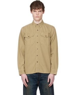 RRL Twill Officer's Work Shirt - Natural