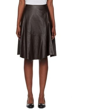 Our Legacy Waltz Leather Midi Skirt - Black