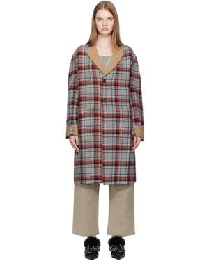 R13 Raw Cut Reversible Coat - Black