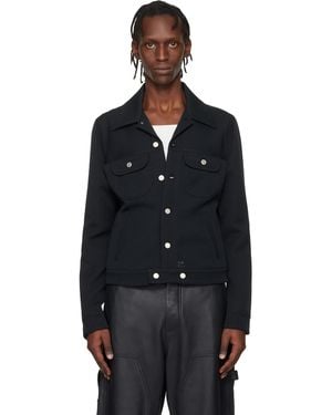 Courreges Signature Twill Trucker Jacket - Black