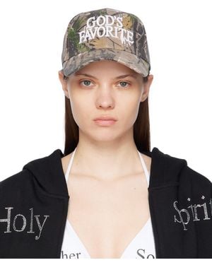 PRAYING Khaki 'God's Favorite' Cap - Black
