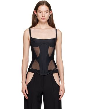 Mugler Black Illusion Tank Top