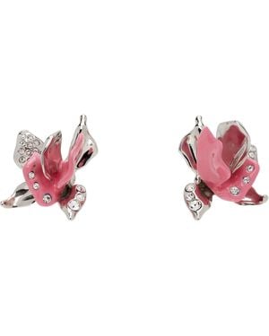 Marni Rhinestone Tulip Earrings - Black