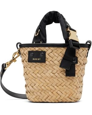Sacai Hybrid Micro Marche Bag - Natural