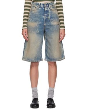 Acne Studios Loose-Fit Denim Shorts - Blue