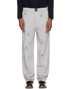 Vetements Scribbled Tailored Joggers - Grey