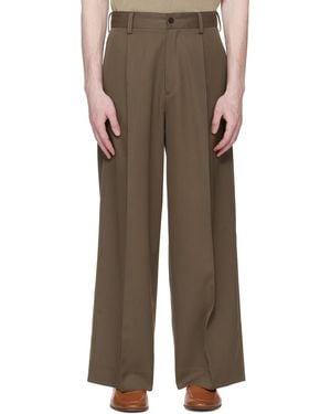Ssstein Taupe Extra Wide Pants - Brown