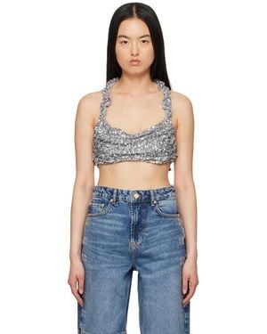 Ganni 3D Sequins Camisole - Blue