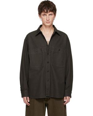 Lemaire Khaki Utility Shirt - Black