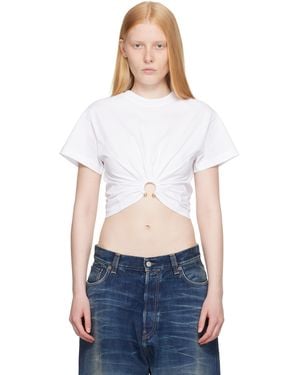 Rabanne ホワイト Piercing Tシャツ