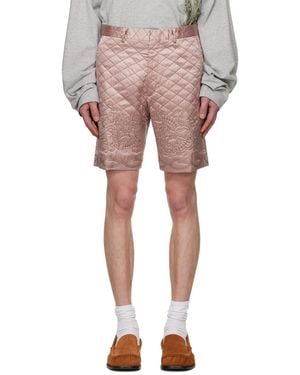 Dries Van Noten Quilted Shorts - Pink
