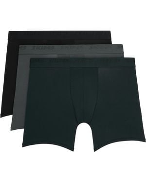 Skims Three-Pack Stretch 5 Boxer Briefs - Black