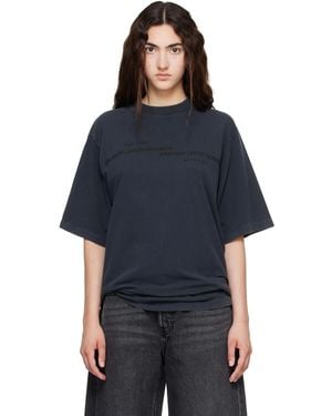 Alexander Wang Mirrored Logo Print T-Shirt - Blue